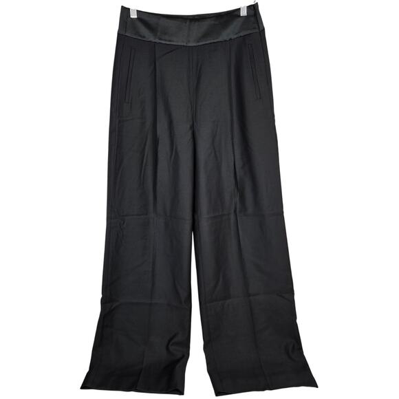 J. Crew Collection wide-leg trouser pant in tuxedo wool Black 4 NWT - Picture 2 of 16